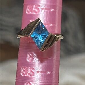Elegant London Blue Gemstone Ring